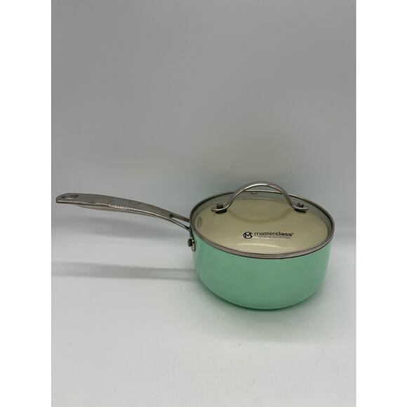 Masterclass Sauce Pot Aqua & White - Picture 2 of 4